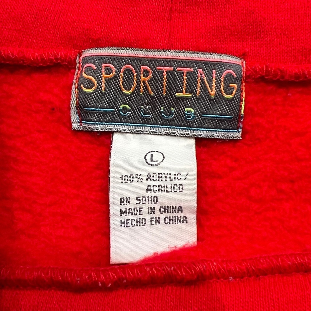 Vintage 90s Sporting Club Tartan Plaid Heart Appliqué Sweatshirt - Picture 8 of 11